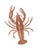 Red Lobster on light blue linen pillow 20" x 20" knife edge finish hidden zipper in back feather down fill Lobsters...