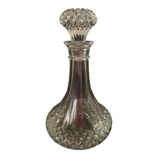 Vintage Crystal Wine Decanter For Sale
