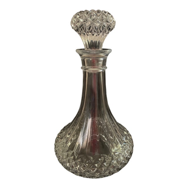 Vintage Crystal Wine Decanter For Sale