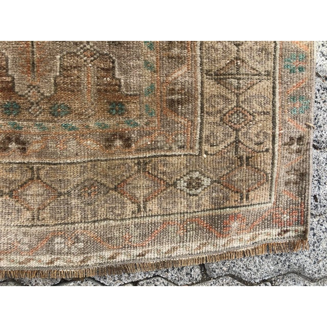 Oushak Handmade Floor Vintage Wool Rug For Sale - Image 9 of 11