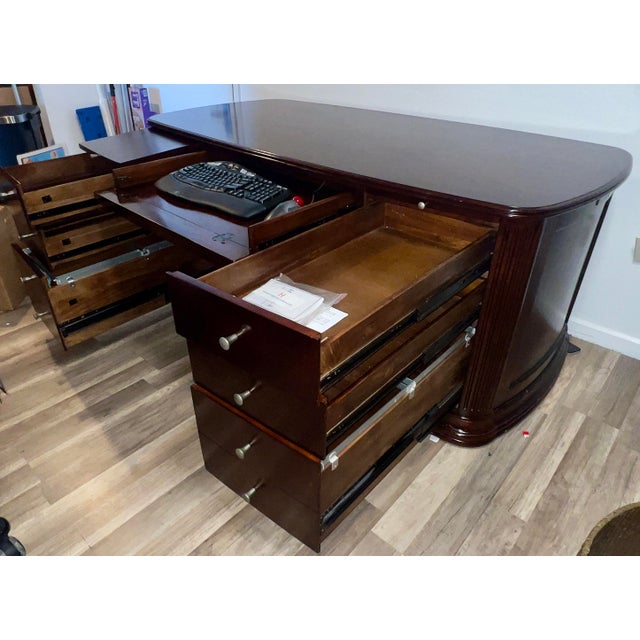 2000 - 2009 Hooker Furniture Executive Office Suite – 3 Pieces – Dark Cherry For Sale - Image 5 of 18