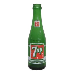 1950s Seven Up 7up 7oz Green Soda Bottle 4337b