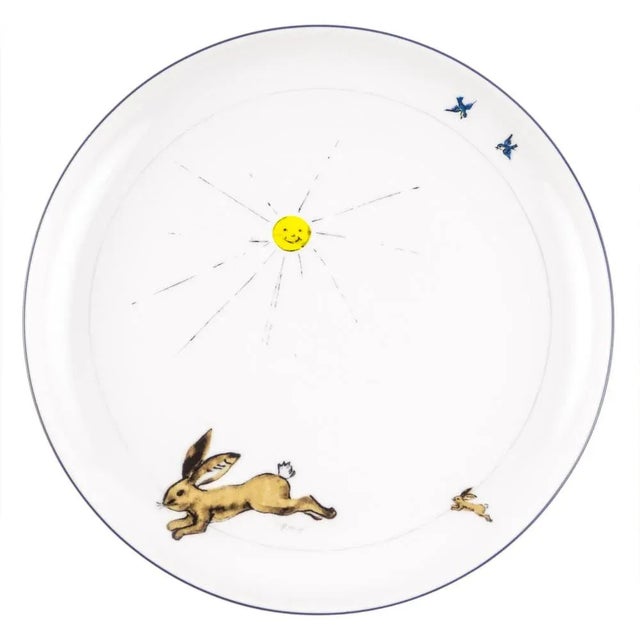 Rose Porcelain Collection Plate from Litolff, 1946 For Sale - Image 10 of 11