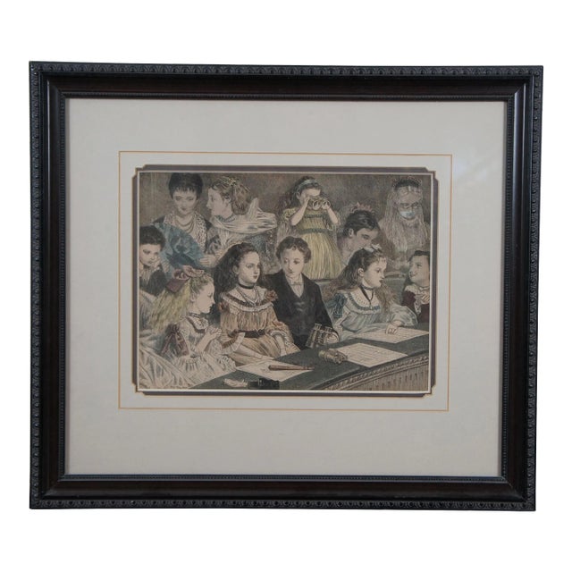 1870s Childrens Pantomime at Covent Garden Theatre Hand Colored Engraving For Sale