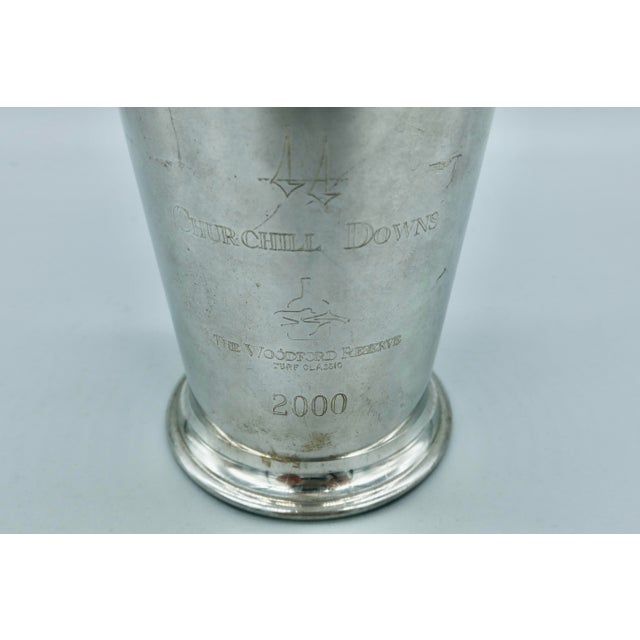 Commemorative mint julep cup from Churchill Downs, 2000, made by Lenox and Kirk Stieff with Woodford Reserve branding....