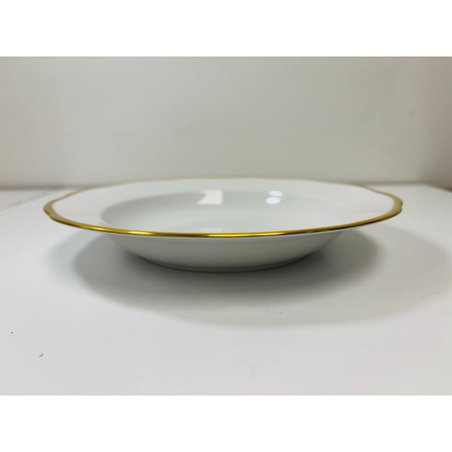 Hollywood Regency Herend Gold Rimmed Gwendolyn Soup Dish For Sale - Image 3 of 8