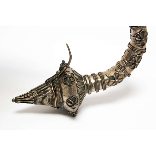 Early 20th Century Asian Metal Filigree Opium Pipe, Silver Plate, Chinoiserie Style, 1920 For Sale - Image 5 of 17