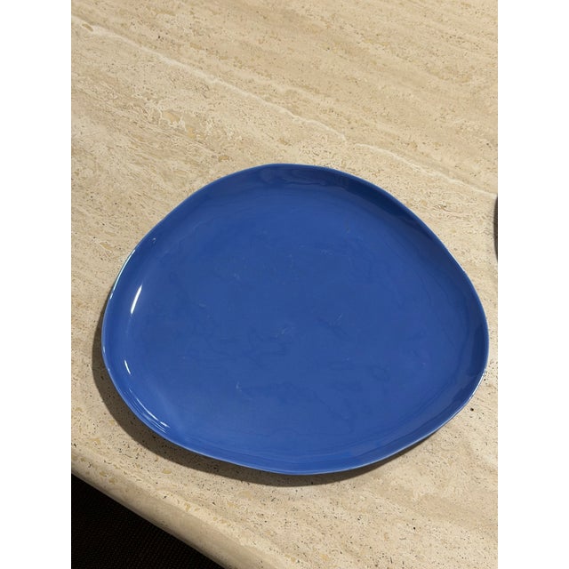Cerulean (11) Cerulean Blue Dinner Plates Wabi Sabi by Mud Studio (South Africa) For Sale - Image 8 of 14