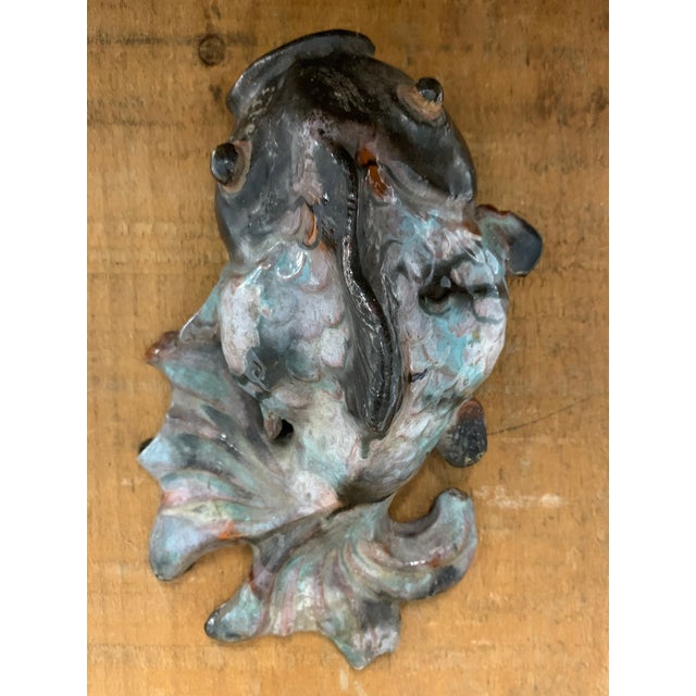 Wonderfully Playful Ceramic Japanese Goldfish Wall Pocket with Incredible Color