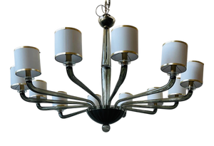 Art Deco Murano Glass Chandelier, 2004
