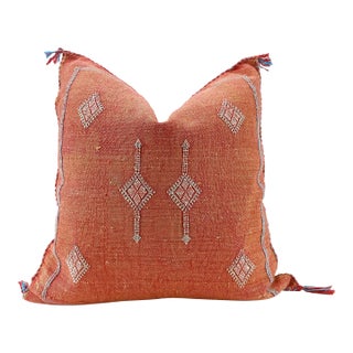 Moroccan Sabra Cactus Silk Pillow Cover For Sale