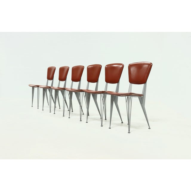 Model T38 Dining Chairs by Studio Archirivolto for Fasem, Italy, 1980s, Set of 6 For Sale - Image 4 of 14