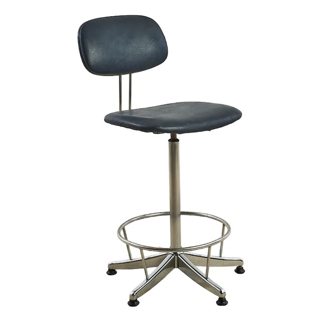 Chromed Swivel Stool, 1970s For Sale