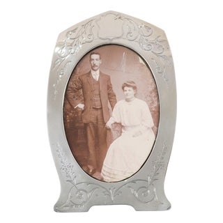 Antique George V Sterling Silver Photo Frame by Joseph Gloster LTD, 1921 For Sale