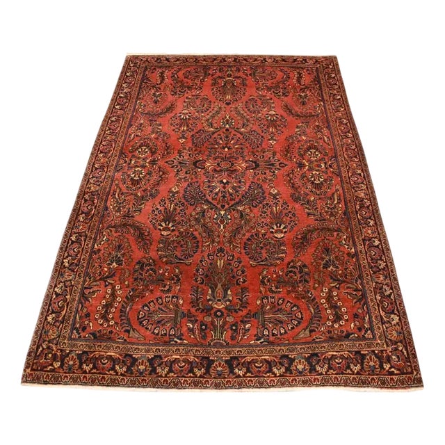 Antique Middle Eastern Sarough Rug For Sale