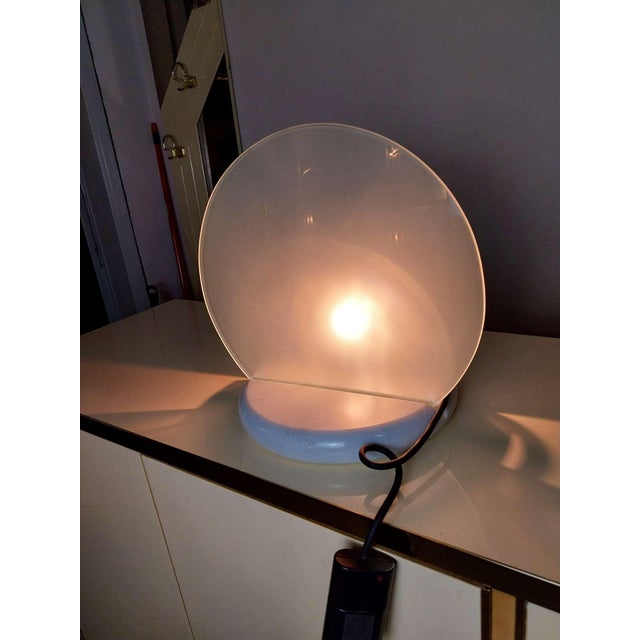 Glass Gong Table Lamp by Bruno Gecchelin for Skipper, 1980s For Sale - Image 7 of 18