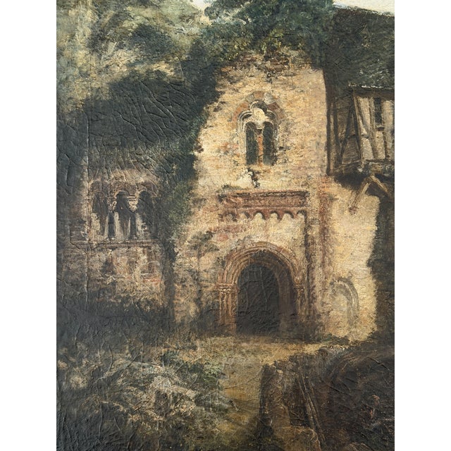 Anonimo, View of Mudejar Architecture in Granada, 1880, Oil on Canvas For Sale - Image 10 of 14