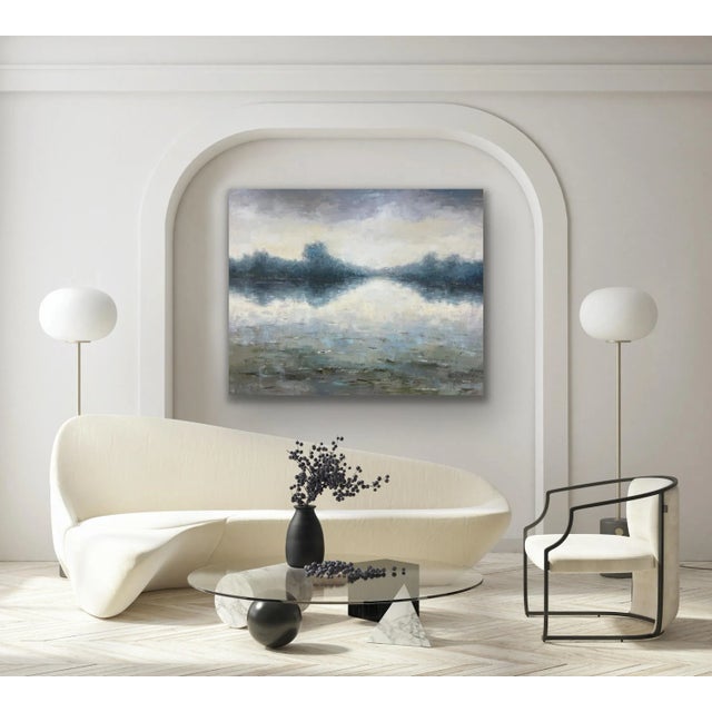 Wood Impressionistic Landscape Original Oil Painting For Sale - Image 7 of 12