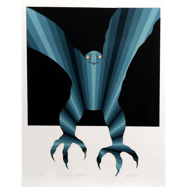 1970s "Eternal Vigilance" Op Art Serigraph by Roy Ahlgren For Sale - Image 5 of 5