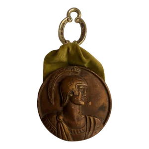 Italian Roman Soldier Plaster Medallion Wall Plaque