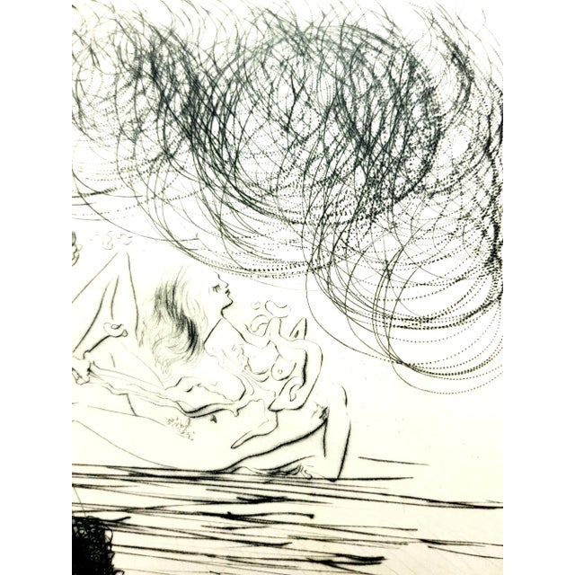 Gray Salvador Dali - Kneeling Knight - Original Etching 1969 For Sale - Image 8 of 10