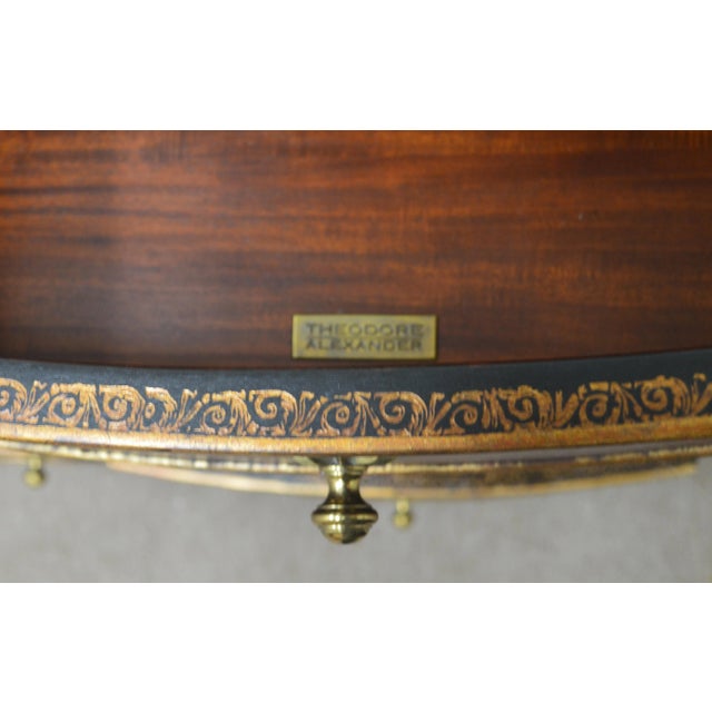 Theodore Alexander Leather Chest of Drawers Commode For Sale - Image 10 of 11
