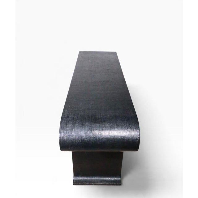 Chic Chinese Style Grass Cloth Alter Console Table c.1970’s For Sale - Image 16 of 18