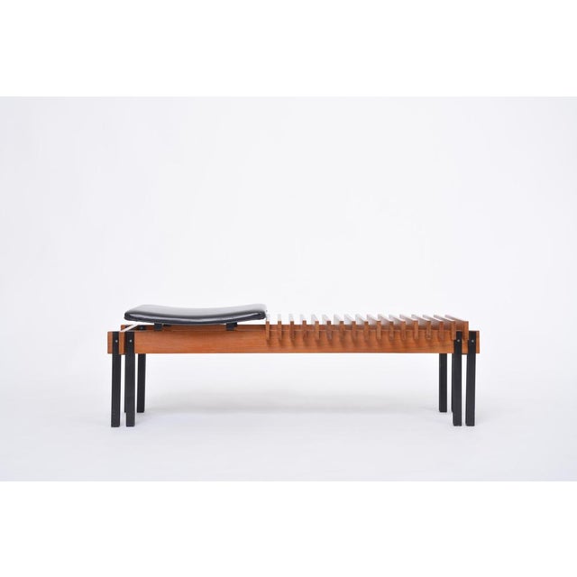 Mid-Century Modern Bench by Inge & Luciano Rubino for Apec, 1960s For Sale - Image 4 of 16