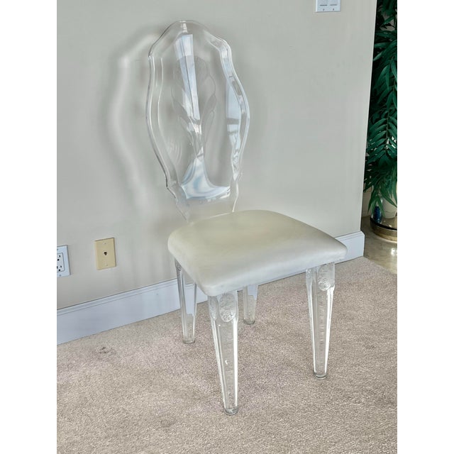 Vintage Acrylicore /Shahrooz Hollywood Regency Style Lucite Dining Chairs - Set of 8 For Sale - Image 10 of 12