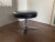 Mid-Century Modern Vintage Modernist Chrome and Leather Stool Ottoman, 1970s For Sale - Image 3 of 8