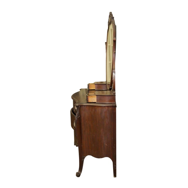 Antique Queen Anne Mahogany Vanity Dresser For Sale - Image 11 of 14