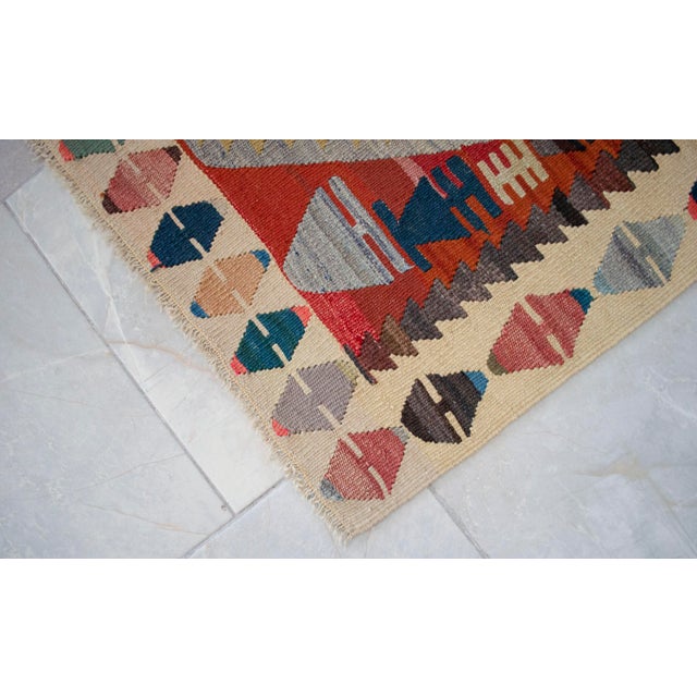 Vintage Turkish Runner Rug Handmade Kilim Hallway Decor, Kitchen Decor, Bedside Rug - 2′9″ × 8′11″ For Sale - Image 10 of 11