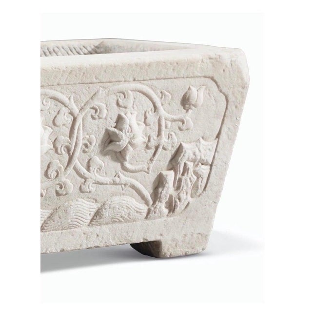 Marble Floral Planter For Sale - Image 3 of 7