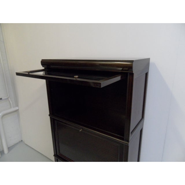 Vintage Mahogany Stackable Bookcase with Bar, 1960s For Sale - Image 4 of 12