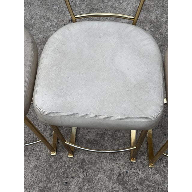 1970s 1970s Dia Counter Height Bar Stools Set of Three For Sale - Image 5 of 12