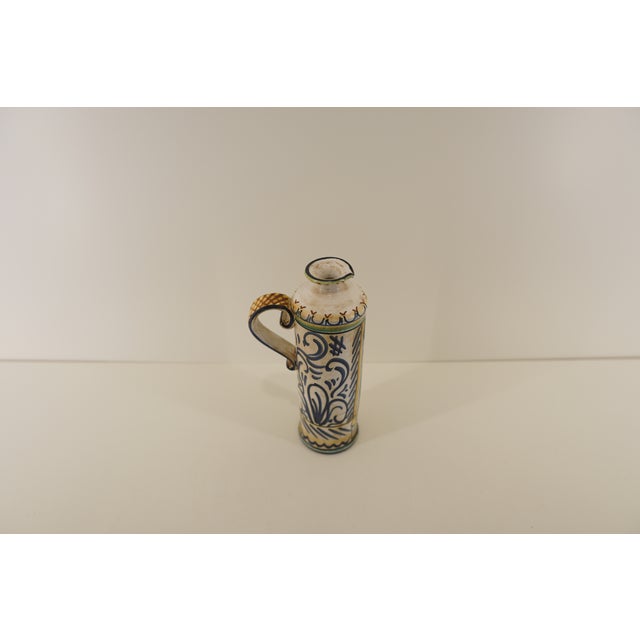 Hand-Painted Castelli Majolica Ewer For Sale - Image 11 of 15