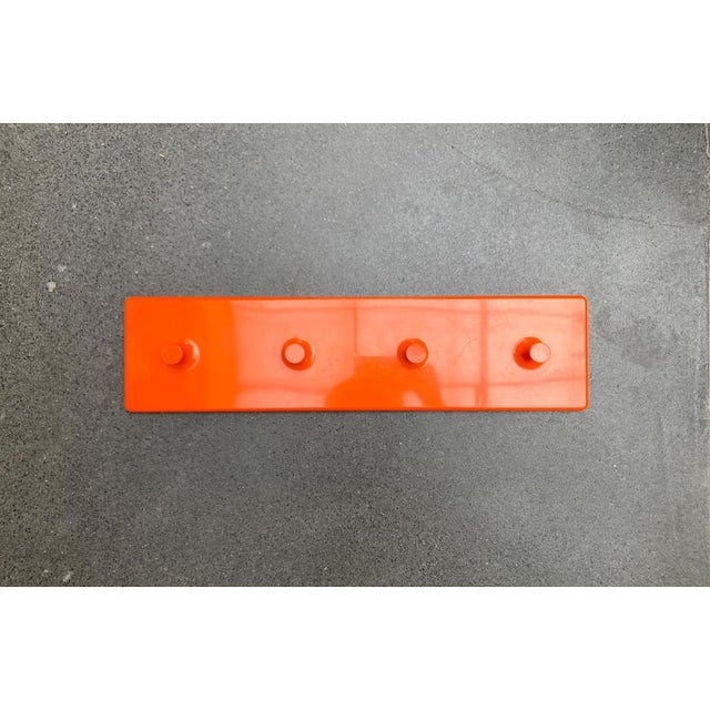 Mid-Century Space Age Orange Coat Rack, 1960s For Sale - Image 6 of 17
