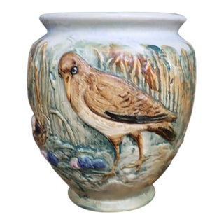 Weller Glendale Bird Motif Art Pottery Vase For Sale