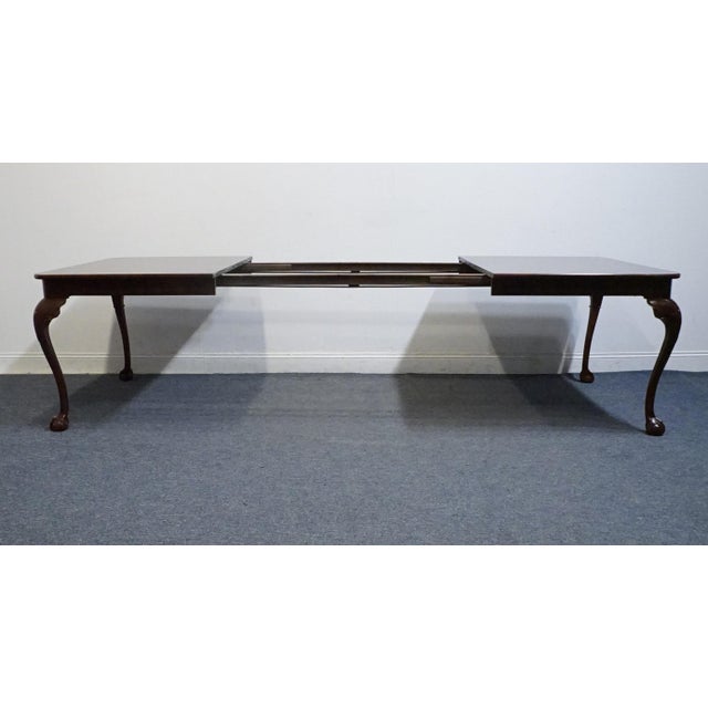 Henredon Furniture Solid Mahogany Traditional Chippendale Style 108" Dining Table W. Drawers For Sale In Kansas City - Image 6 of 13