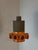 Orange and Brown Ceramic Hanging Lamp For Sale - Image 3 of 11