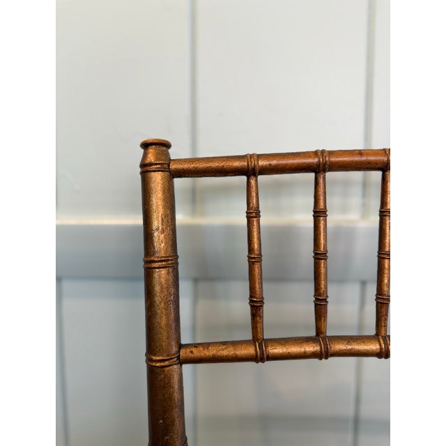 Gold Mid-Century Italian Rush-Seat Side Chair, C. 1952-1963 For Sale - Image 8 of 12