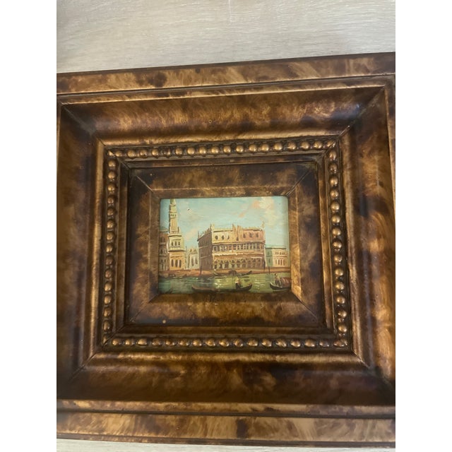 Oil Painting of Italy Portrayed in Three Dimensional Guilted Frames For Sale - Image 10 of 12