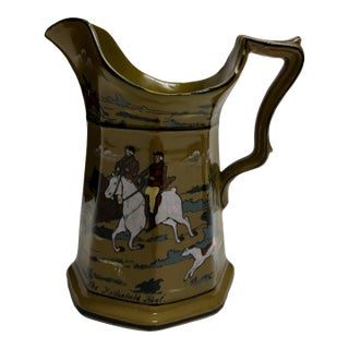 1909 Deldare Buffalo Pottery the Hunt Pitcher For Sale