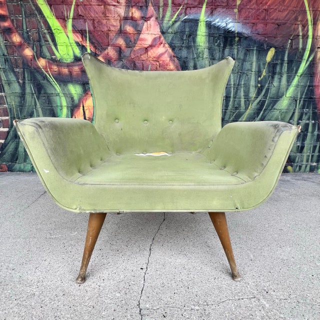 Karpen of California Karpen of California Wing Back Lounge Chair – For Reupholstery For Sale - Image 4 of 11