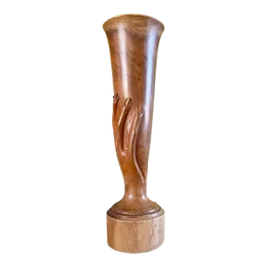 Surrealist Carved Wood Vessel by Len Brown