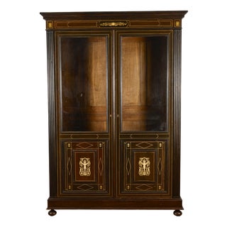 Inlaid Bookcase Display Cabinet For Sale