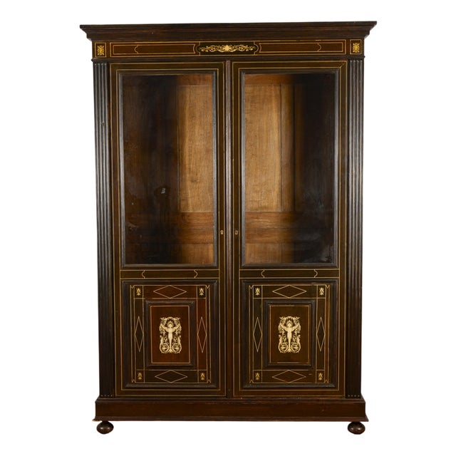 Inlaid Bookcase Display Cabinet For Sale