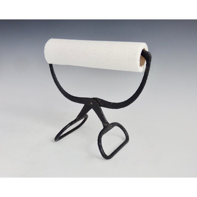 Early 20th Century Cast Iron Ice Tong Paper Towel Holder Chairish