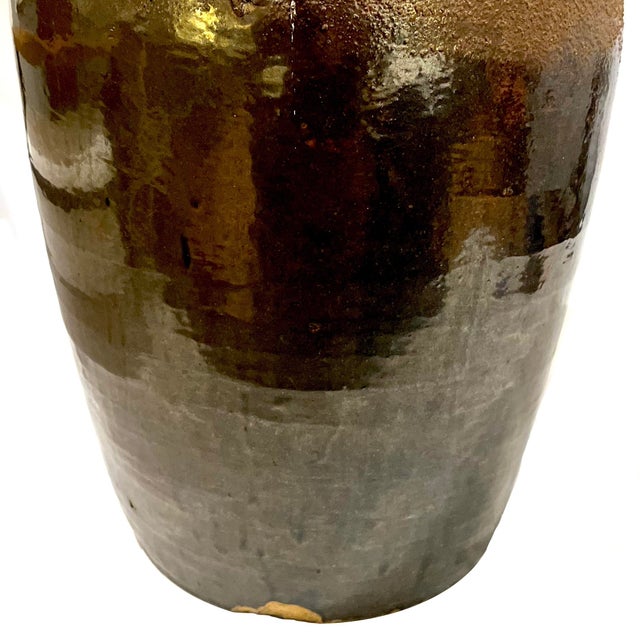 19th Century Japanese Tsubo Stoneware Storage Jar For Sale - Image 10 of 12