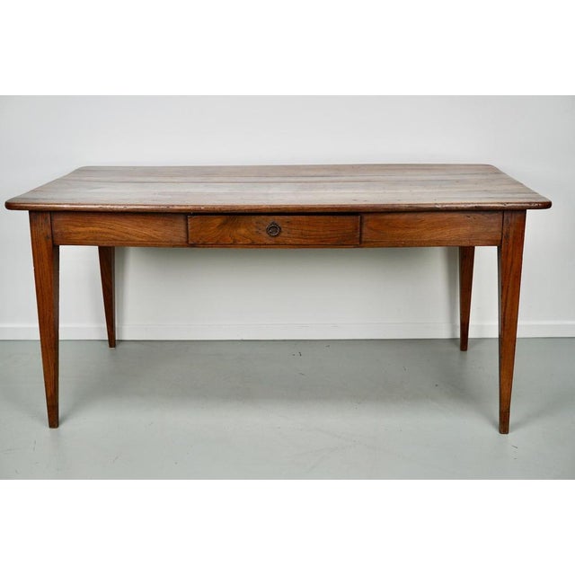 19th Century French Farmhouse Dining Table in Chestnut For Sale - Image 5 of 18